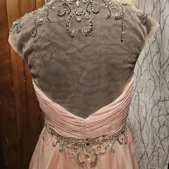 Dave & Johnny Pink Beaded Homecoming Prom Ball Dress size 7/8 nwt - Picture 5 of 7